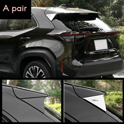 For Toyota Yaris Cross 2020 2021 Rear Window Spoiler Cover Side Triangle Trim Pillar Posts Molding Bezel