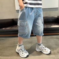 Boys Denim Shorts 2023 New Children Boy Summer Pants Kids Jeans