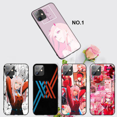 Casing หรับ iPhone 11 12 Mini X Xs XR Pro Max 6+ 6s+ 7+ 8+ 6 7 8 Plus 5 5s SE 2020 EL34 Darling in the Franxx Anime Pattern Phone เคสโทรศัพท์ อ่อนนุ่ม TPU Black ปก