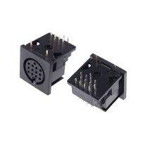 ✼☄ 5 PCS Din Socket 13 Position Female 13 Pin PCB Mount Right Angle Through holes SDS-J DS Power 2A 110V AC Circular Receptacle