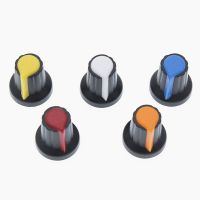 ▤ 25PCS/lot WH148 potentiometer knob cap(copper core) 15X17mm 6mm Shaft Hole AG2 Yellow Orange Blue White Red 5valuex5PCS 25PCS