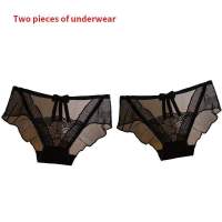 Sexy Lace Women 39;s Underwear Low-Waist Lightweight Mesh Seamless Cotton Crotch Briefs