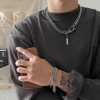 2022 Trendy Hip Hot Zinc Alloy Cuba Chain Necklace For Men Vintage OT Clasp Link Chains Necklace Men Jewelry Collar Hombre YZ-05