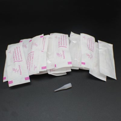 100pcs 1RL Individual Packed Eyebrow Tattoo Tips Plastic Giant Sun Needle Caps For Permanent Makeup Eyebrow Lip Tattoo Machine