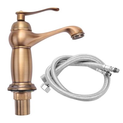 Bathroom Basin Faucet Antique Brass Mixer Solid Copper Luxury Europe Style Tap Taps