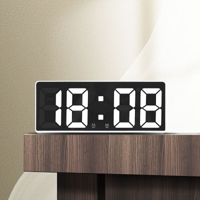 คริลิคนาฬิกาปลุกดิจิตอลการควบคุมเสียงนาฬิกาตั้งโต๊ะเลื่อนโหมดกลางคืน1224ชั่วโมงนาฬิกา LED ไม่รบกวนโหมดนาฬิกาตั้งโต๊ะ x78