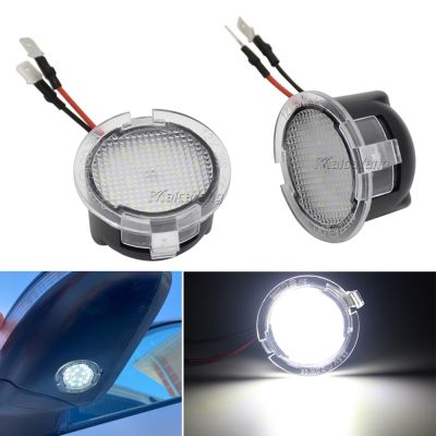 ❀♂☸ White Led Puddle Lights Module Under Rearview Side Mirror Lamp For Ford Edge Fusion Flex Explorer Mondeo Taurus F-150 Expedition