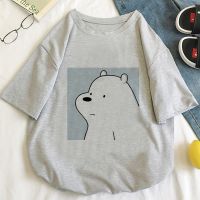 Polar Bear Kawaii Graphic Print T-shirt Women Harajuku Aesthetic White Tops Tshirt Women Tee New Korea Style Anime Women T Shirt HIZJ