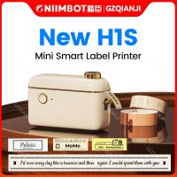 Niimbot แบบพกพาขนาดเล็ก H1S เครื่องพิมพ์ความร้อนสำหรับสติกเกอร์ฉลากกาวกระดาษที่มีการเครื่องพิมพ์ฉลากอย่างต่อเนื่องการใช้งานมือถือ