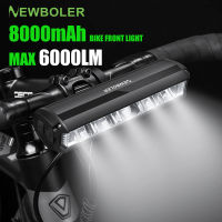 NEWBOLER Basikal Cahaya Depan 6000lampu ไฟจักรยาน8000MAh MAh Lampu Kalis Air USB Mengecas MTB Road Berbasikal Aksesi Lampu