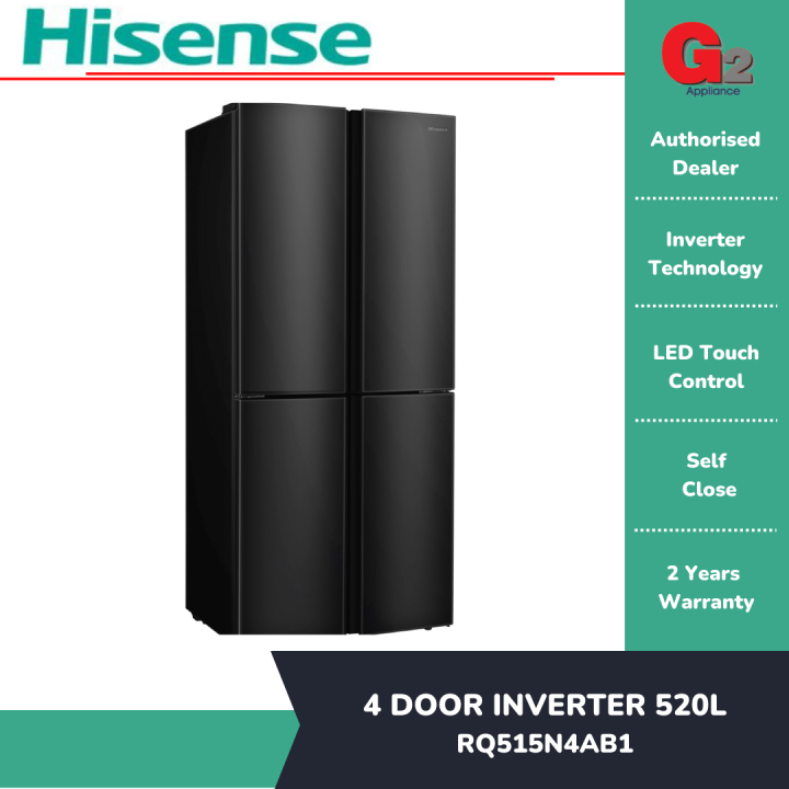 HISENSE 4DOOR FRIDGE (520L) RQ-515N4AB1 (READY STOCK)-HISENSE WARRANTY ...