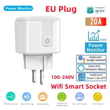 Vesync WiFi Smart Socket 20A EU Smart Plug With Power Monitoring