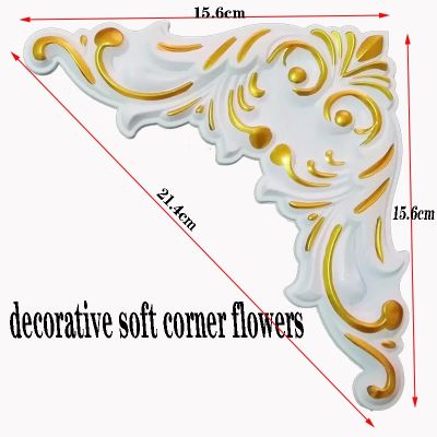 【LZ】∏  Soft PVC Carved Ceiling Background Wall Pass Inlaid Decal Door Wall Sticker Home Improvement Decoration European Style Cabinet F