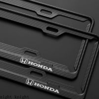 How New Honda Carbon Fiber Pattern License Plate Protection Frame Suitable City/Civic/CRV Accord/Jazz/HRV/CRZ VEZEL zhi