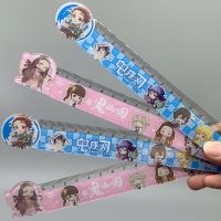 ❒▬ Anime Demon Slayer Kimetsu No Yaiba Kamado Tanjirou Nezuko 15cm straight ruler DIY Drawing Rulers Kids School Stationery gift