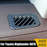 สำหรับ Toyota Highlander XU70 2020 2021 2022 2023 ABS รถด้านหน้า Air Vent Dashboard Outlet กรอบสติกเกอร์อุปกรณ์เสริม