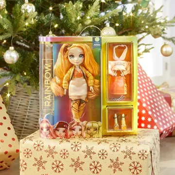 Rainbow High Winter Break Poppy Rowan – Orange Fashion Doll and Playset  with 2 Designer Outfits, Pair of Skis and Accessories, Kids and Collectors