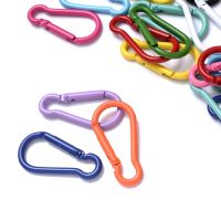 ;[- 5Pc Outdoor Camping Multi Tool Mountaineering Buckle Steel Small Carabiner Clips Fishing Climbing Acessories 10 Colors Available