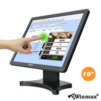 จอทัชสกรีนมอนิเตอร์ Winmax Touch Screen Monitor 19 นิ้ว ฐานเหล็ก ปรับมุมได้ สีดำ รุ่น T204