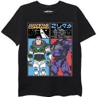 ราคาถูกเสื้อยืดแขนสั้น พิมพ์ลายดิสนีย์ Lightyear Buzz Vs Zurg สําหรับเด็กผู้ชายS-5XL