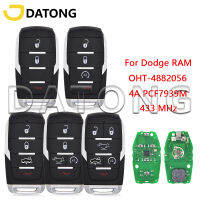 Datong World รถรีโมทคอนลสำหรับ Dodge Ram 1500 pickup 2019 4A PCF7939M เดิม433MHz OHT-4882056 Pro mixity CARD