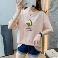 ✿เสื้อยืด avocado เสื้อเชิ้ตแขนสั้นผู้หญิงสไตล์ฮาราจูกุ เสื้อแฟชั่นเกาหลี ผ้าใส่สบาย เสื้ออะโวคาโด✿