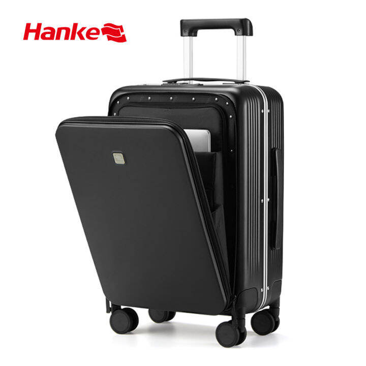 HANKE 22/24 Inch Front Opening Travel Luggage Women Small Suitcase 18/