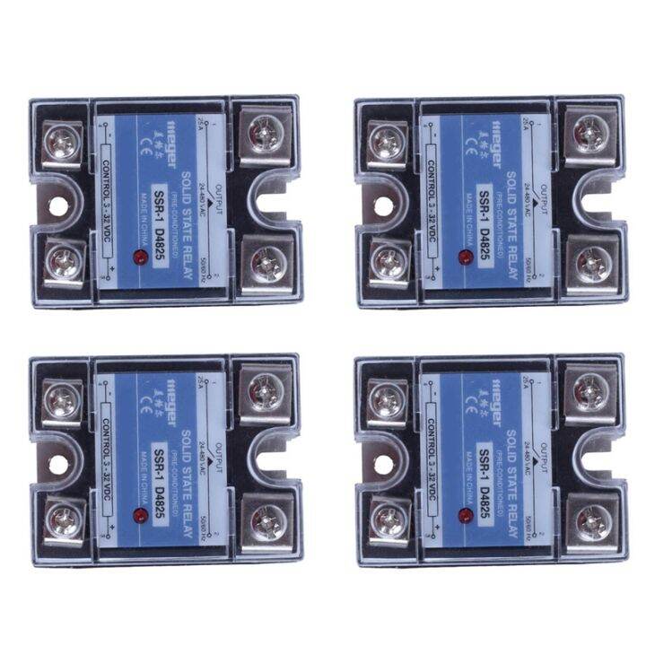 4X MGR1 D4825 SinglePhase Solid State Relay SSR 25A DC 332 V AC 24