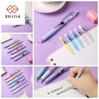 XIELISA 6pcs/Set ปากกาสำหรับเขียน อะนิเมะการ์ตูนกดชุดปากกาเจล แห้งเร็วมาก ปากกาลูกลื่น My Melody Kuromi Neutral GEL PEN เรียบเนียน หมึกสีดำ เครื่องเขียนสเตชันเนอรี