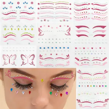 body paint Glitter Festival Party Face Makeup Gems Rhinestone