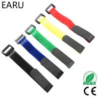 10pcs 8inch Self Adhesive Reusable Cable Tie Nylon Fastener Hook and Loop Strap Cord Ties PC TV Organizer 20cm Length 2cm Width