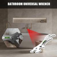 Universal Wrench Stainless Steel Bathroom Special Rain Hexagonal Ruler Level Shower Installation D1Y5