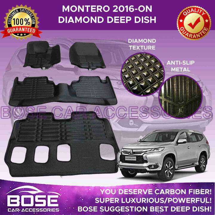 5D Diamond Car Deep Dish Matting for Mitsubishi Montero 2018 2019 2020