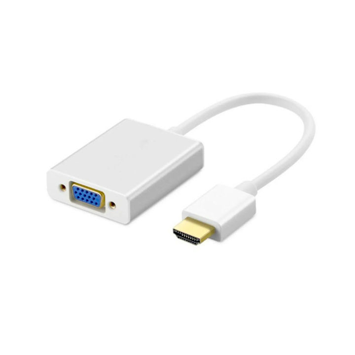 อแดปเตอร์-hdmi-to-vga-with-audio-dc-adapter-m-hdmi2vga-หัวแปลง-พอร์ต-อุปกรณ์เชื่อมต่อ-ใช้งานง่ายไม่ต้องลงไดร์เวอร์