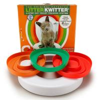 3 Step Cat Toilet Training System Kit Colourful Plastic Training Queakly Easy to Use Human Toilet 8 weeks or less Pet Supplies