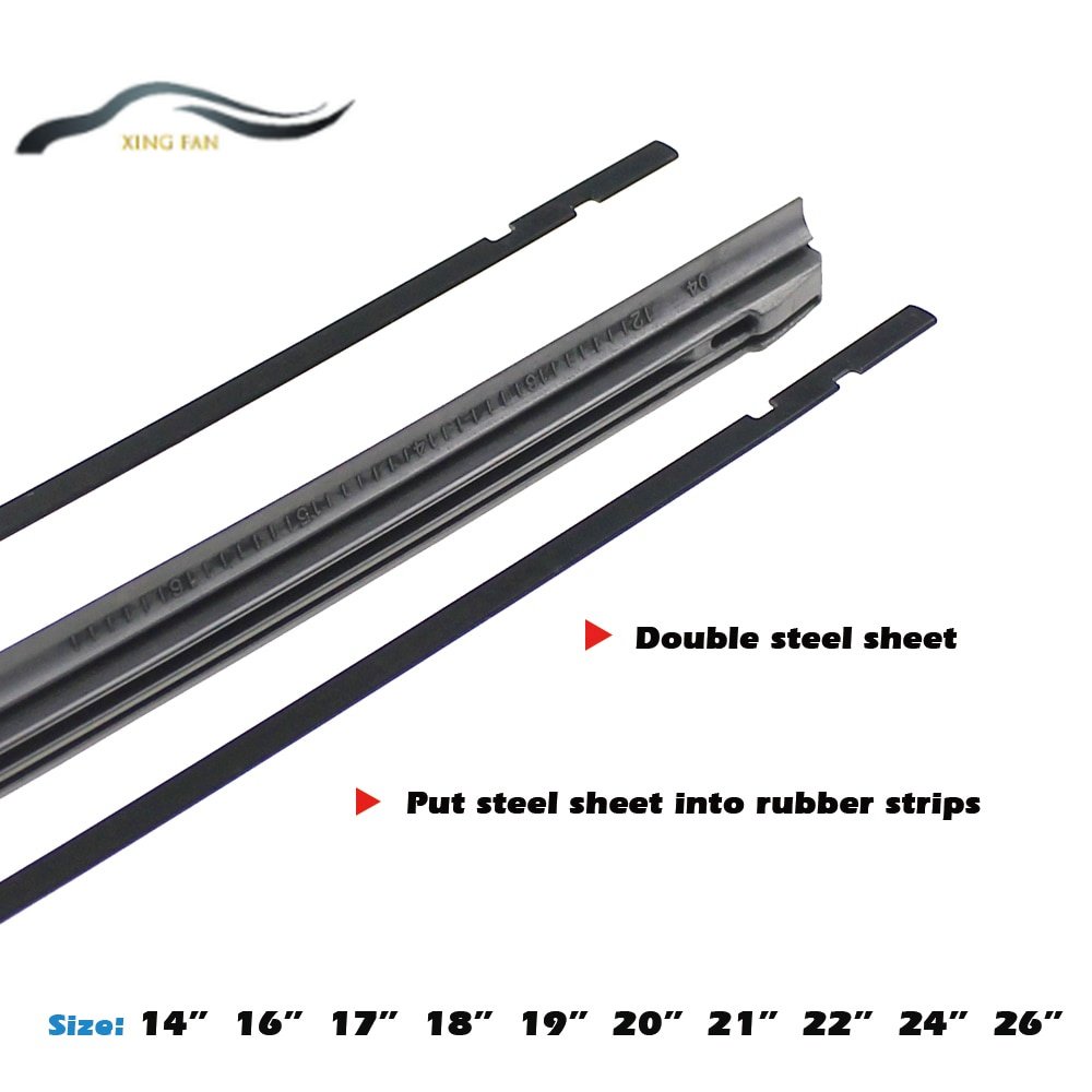 XINFAN Car Wiper Blade Elastic Band Windscreen Vehicle Insert Rubber Strip Refull 8mm 14 "16" 17 "18" 19 "20" 21 "22" 24 "26" 28 "Accessories