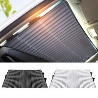 Retractable Sun Shade Retractable Windshield Sun Shade For Car Foldable Heat Insulation Car Sun Shade Blocks 99 UV Rays For Car