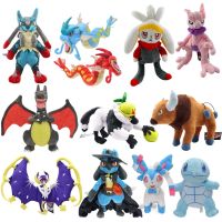 ตุ๊กตาโปเกมอน Charizard Exeggutor Lunala Zeraora Rayquaza Mewtwo Tauros Lucario อนิเมะ Plushie น่ารักของขวัญวันเกิดเด็ก