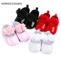 【hot】！ Baby Leather Shoes With Flowers Infant Soft Sole Bebe Crib Patent