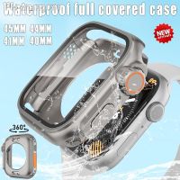 Waterproof Full Coverage Case for Apple Watch 8 7 45mm 41mm Appearance Upgrade Ultra 49mm Iwatch 6 SE 5 4 40mm 44mm Protect Case