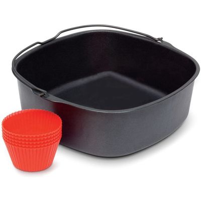 Air Fryer Electric Baking Pan,Non-Stick Baking Dish Roasting Tin Tray Cooking Pot Kitchen Accessories Baking Tool