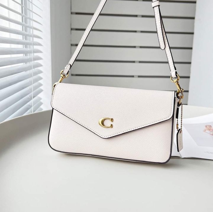 Original Coach Wyn Crossgrain Leather Crossbody Bag C8439 - Chalk ...