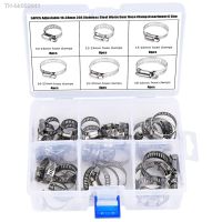 ◇✇✟ Hose Clips Adjustable 10-38mm 304 Stainless Steel Worm Gear Hose Clamp Assortment5/8 - 1-1/16 7 Sizes34-Pack