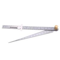 Wedge Taper Ruler Stainless Steel Welding Taper Feeler Gauge Depth Ruler Hole Inspection Measure Tool 1-15mm Wedge Taper Ruler