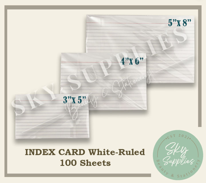 index-card-white-ruled-3x5-4x6-5x8-100shts-lazada-ph