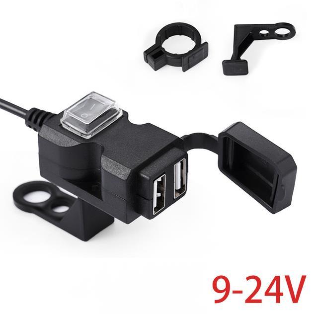 charger12v-มอเตอร์ไซค์-usb-ระบบชาร์จเร็วพร้อมมาตรวัดจอแสดงแรงดันไฟฟ้ากันน้ำสำหรับ-ktm-keeway-simson-sym