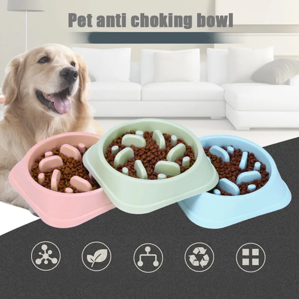 1PC Pet Dog Bowl Slow Feeder Food Grade Silicon Anti Choking Puppy  Anti-Gulping