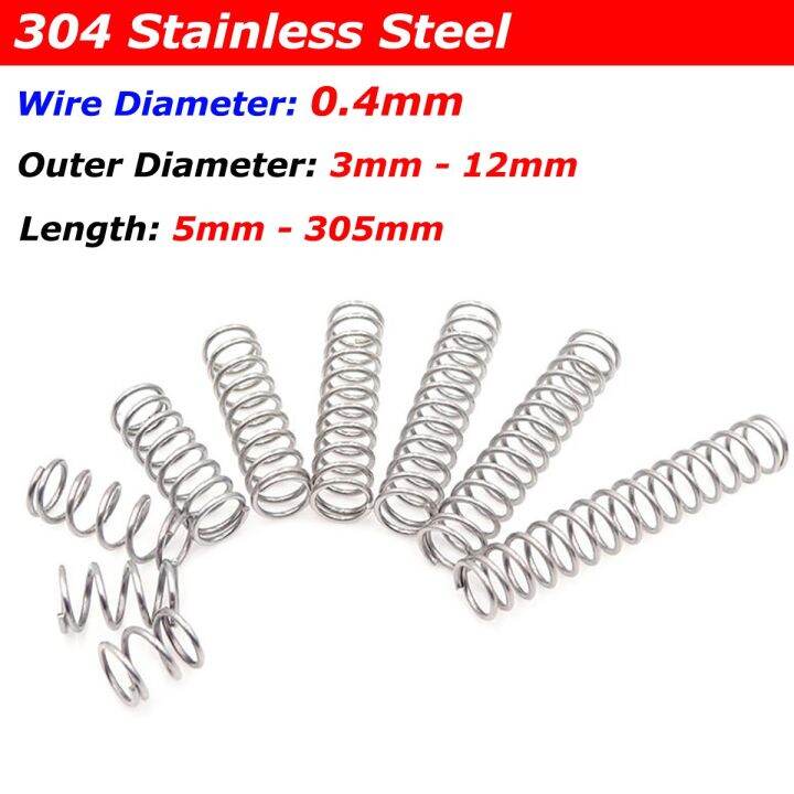 Wire Diameter 0 4mm 304 Stainless Steel Compression Spring Reture