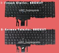 New Fench Clavier AZERTY / German Tatastur Keyboard for DELL Latitude E5550 E5570 E5580 5550 5580 5590 5591 BACKLIT Pointer