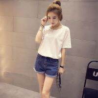 New Women Pure Color Backless Short Sleeve O-Neck Slim Casual Tops